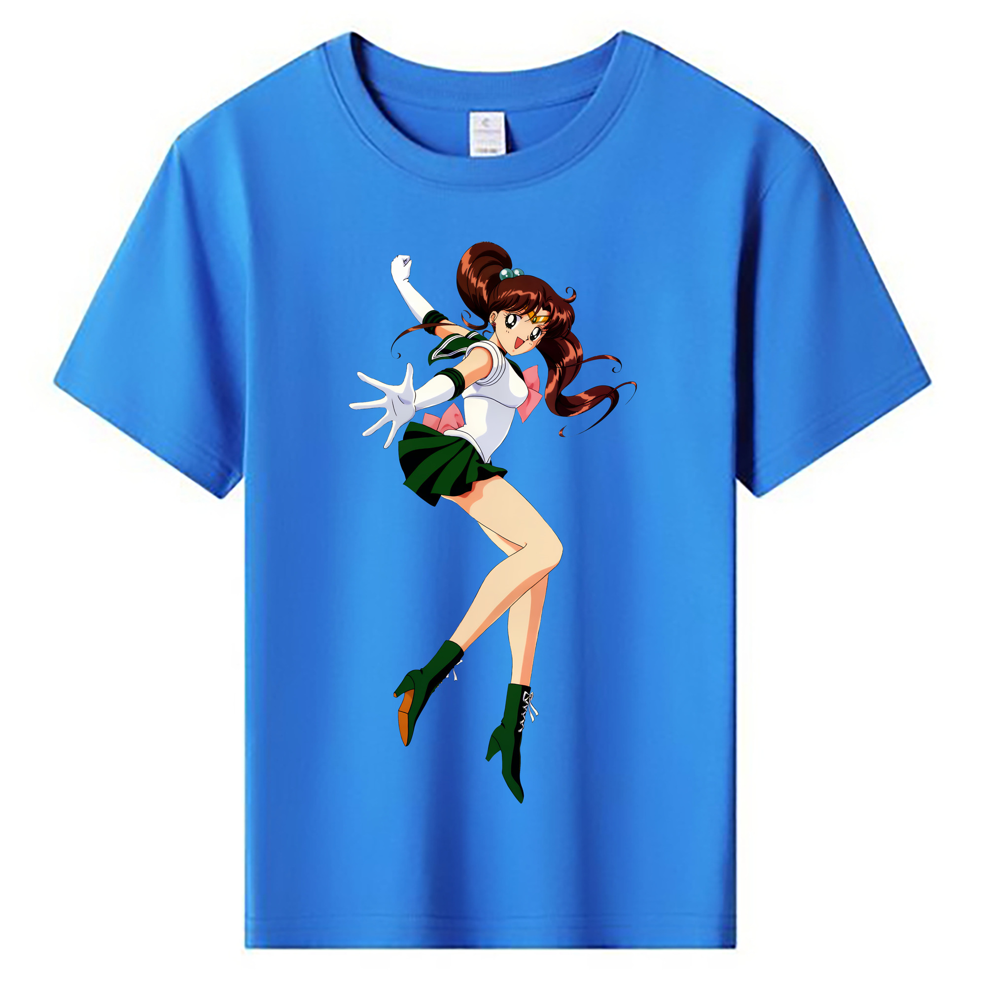 （画像用） 美少女戦士セーラームーン 木野 まこと きの まこと Sailor Moon Kino Makoto （セーラージュピター；Sailor Jupiter） 綿100％キッズTシャツ（フロントプリント）